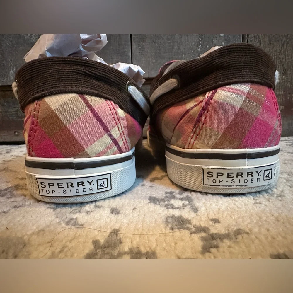 Women’s Sperry Top-Sider Size 10 Pink & Brown Boat Shoes - Picture 7 of 10